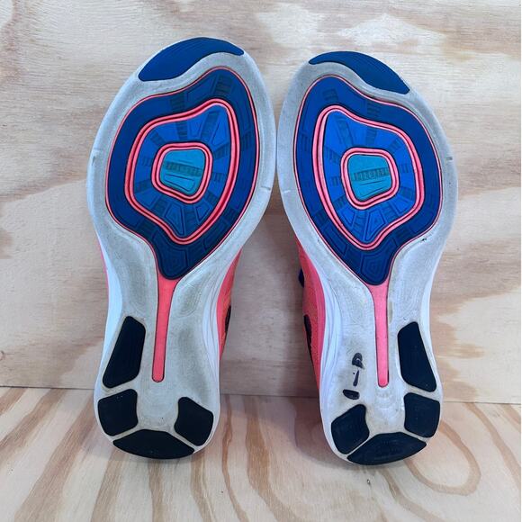 Nike -Flyknit Lunar 2 Bright Mango -Running -Pink/Blue -Women's - 7 - 620658-800 - Picture 8 of 9